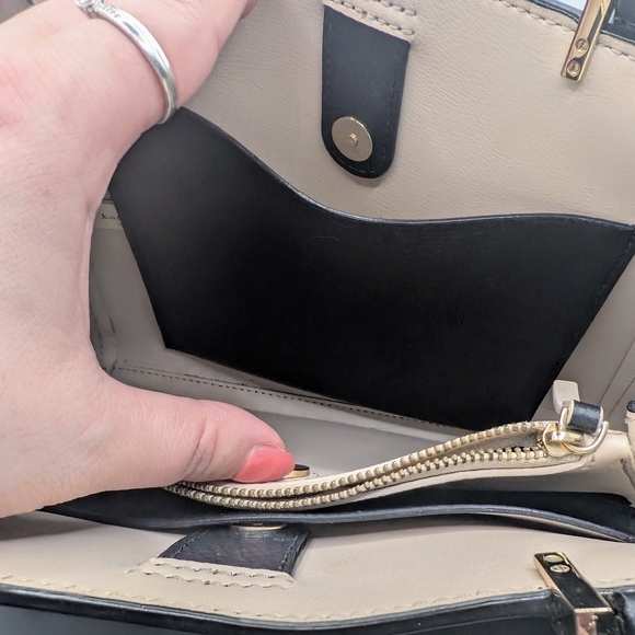 NWOT 3 Pocket Kate Spade Black Spiked Leather Handbag - Picture 6 of 7